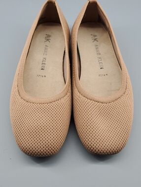 Anne Klein Beige Knit Ballet Flats